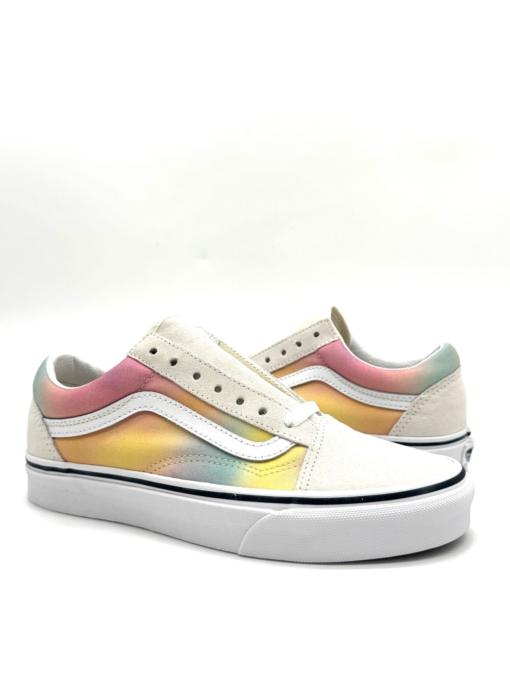 Women's Old Skool Vans - Cream/ Pink/Yellow